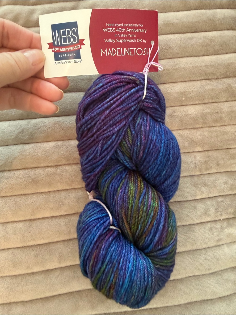 Madeline Tosh Hand-Dyed Yarn by WEBS - Multicolor Blue/Purple